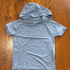 Abercrombie & Fitch Kids Heather Blue Short-Sleeve Hoodie